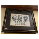 19" X 23" SAM THRONG FRAMED PRINT BLACK FRAME