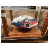 SUPERBOWL XL FOOTBALL IN DISPLAY CASE RED/WHITE &