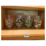 SET OF 4 MCDONALDS DISNEY GLASSES