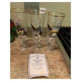 BRADFORD EXCHANGE NFL STEELERS PILSNER GLASSES