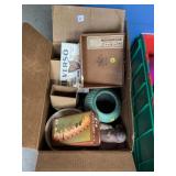 ASSORTED VASES AND CIGAR BOXES