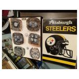 STEELER GLASSES, TIN HELMET SIGN FRAMED 6 SUPER