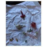 ANTIQUE BIRD, DECORATIONS, CARDBOARD HOUSES ETC.