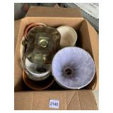 BRASS CANDLE TRAY VARIOUS POTTERY AND NEW SMALL