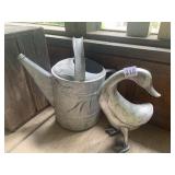 GALVANIZED WATERING CAN AND SILVER TONE COMPOSITE