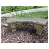 CEMENT CURVED BENCH 49" X 15"