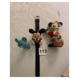 MICKEY MOUSE WATCH AND FIGURES INCLUDING SPRING