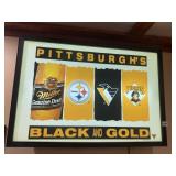 MILLER LIGHT UP SIGN / STEELER/ PENGUINS, PIRATES