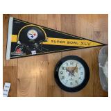 SUPERBOWL XLV PENNANT AND PIRATES BATTERY OP