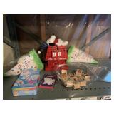 STAMPS, SNOOPY ON HOUSE, CARE BEAR DOMINO