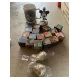 BLOCKS SOME HAND MADE BLOCKS, MICKEY MOUSE