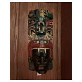 MULTICOLORED TRIBAL MASK WITH ANIMAL SPIRITS