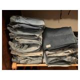 STACKS OF JEANS MOST 32 X 30 AND 34X 30