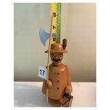 GERMAN WOOD SMOKER W/ AX HEAD HAS BEEN GLUED ON
