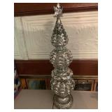 20" SILVERED GLASS CHRISTMAS Dï¿½COR
