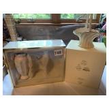 LENOX VASE, BRIDES BASKET BOTH W/ BOXES