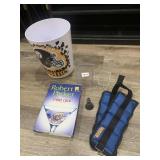 ROBERT PARKER STONE COLD BOOK, STEELER TRASH CAN,