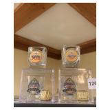 SUPER BOWL SHOT GLASSES AND RINGS SET