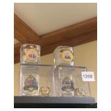 SUPER BOWL SHOT GLASSES AND RINGS SET