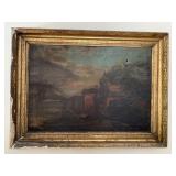 VINTAGE PAINTING ON CANVAS SIGNED LOWER RIGHT