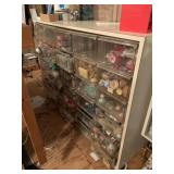 6 DRAWERS W/ LIDS STACK MOST FILLED SEE PHOTO