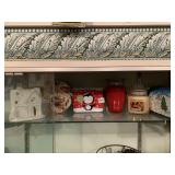 CANDLES, BATTERY OP HOUSE, SNOWMAN BOX