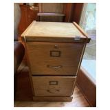 PINE 2 DRAWER FILING CABINET