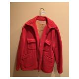 MELTON OUTER WEAR RED WOOL COAT