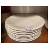 8 FIESTA WHITE PLATES