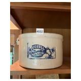 ADVERTISING CROCK, HOLES FOR HANDLES