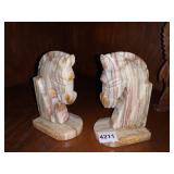MARBLE KNIGHT / HORSE HEAD BOOK ENDS