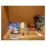 ASSORTED AMERICAN INDIAN PIECES INCLUDING FEATHER