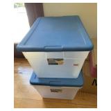 TWO STERLITE TOTES W/ LIDS
