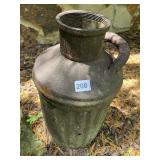 19" H MILK CAN W/ RUST DAMAGE ON HANDLES ETC.