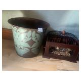 DOME TOP CAGE STYLE CAGE, WASTE CAN