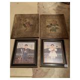 K GENNINGS BOY AND GIRL PRINTS AND FLOWER WALL