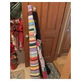 STRIPED CANVAS FABRIC, UPHOLSTERY FABRIC, GREEN