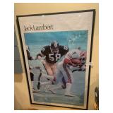 JACK LAMBERT FRAMED POSTER 36" H X 24" W PLASTIC