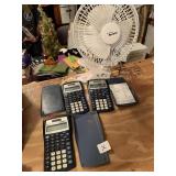 CALCULATORS, ELECTRIC FAN