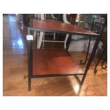 TWO TIER TABLE IRON LEGS