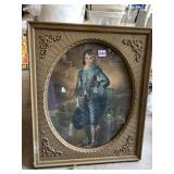 1700S BOY PICTURE IN GOLD FRAME NICE COND.NO