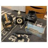 RIDDELL STEELERS MINI HELMET, HELMET CAN HOLDER,