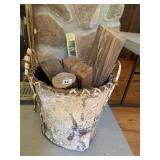 BACK LOG HOLDER DOUBLE HANDLE 19" H X 17" D W/