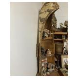 BARK/WOOD HAND MADE CANOE DISPLAY CASE 48" H X