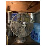 FAN AND COFFEE CANS AND PLASTIC JARS