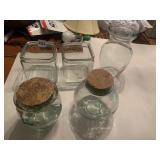 GLASS JARS WITH VASES