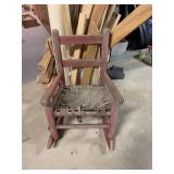 ASSORTED WOOD, ANTIQUE CHILD CHAIR SEAT DAMAGE