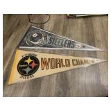 PENNANTS WORLD CHAMPS PITTSBURGH STEELERS &