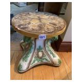 13X13 CHALKWARE GARDEN SEAT, KEPT INDOORS