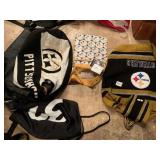 STEELERS SCARF, DRAWSTRING BAG, NFL PURSE AND BAG